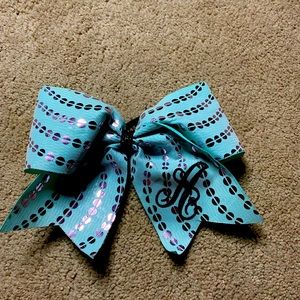 Super cute cheer bow with letter A